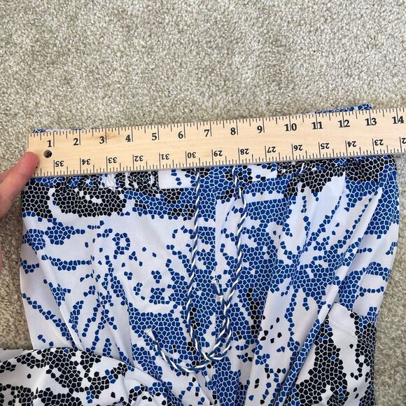 Frank Lyman Tropical Print Wide Leg Pull On Pants Liquid Jersey Knit US 6 Resort - Picture 9 of 12